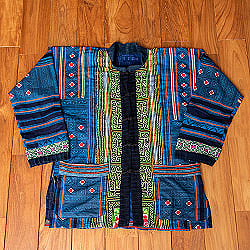 【一点物】黒モン族の藍染刺繍ジャケットの商品写真