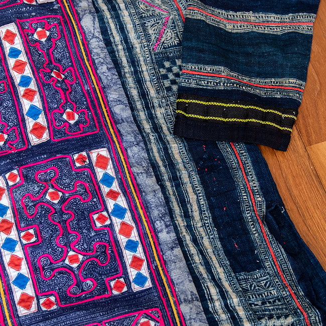 【一点物】黒モン族の藍染刺繍ジャケット 14 - 刺繍が素敵です