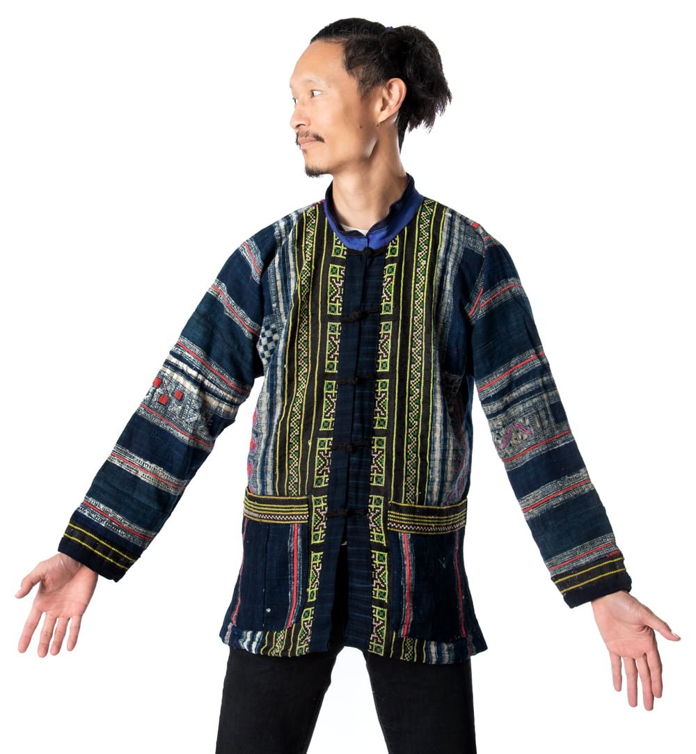 一点物】黒モン族の藍染刺繍ジャケット の通販[送料無料] - TIRAKITA.COM