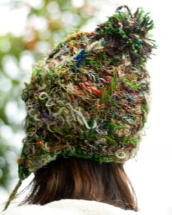 耳あて付きウールンシルク・ニット帽 - サブ3