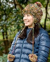 耳あて付きウールンシルク・ニッ