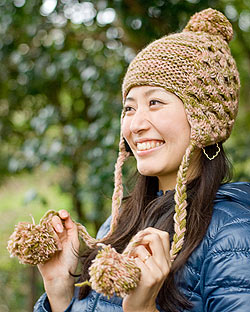 耳あて付きウールンニット帽 - サブ2