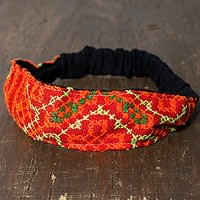 【1点限り！】モン族の手作りカラフル刺繍ヘアバンドの商品写真