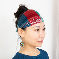 ターイ族の手作りカラフルヘアバンド【1点アソート】 - サブ2