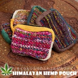 【5色展開】ヘンプとリサイクルシルクのポーチ(NP-KTI-182)