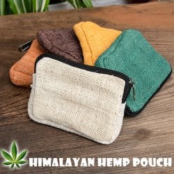 【5色展開】ヘンプとコットンのシンプルポーチ