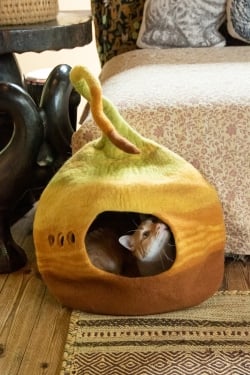 ネパールフェルトのしっぽ付きキャットハウス　猫ハウス - サブ5