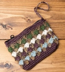 ヘンプとコットンのミニポーチの商品写真