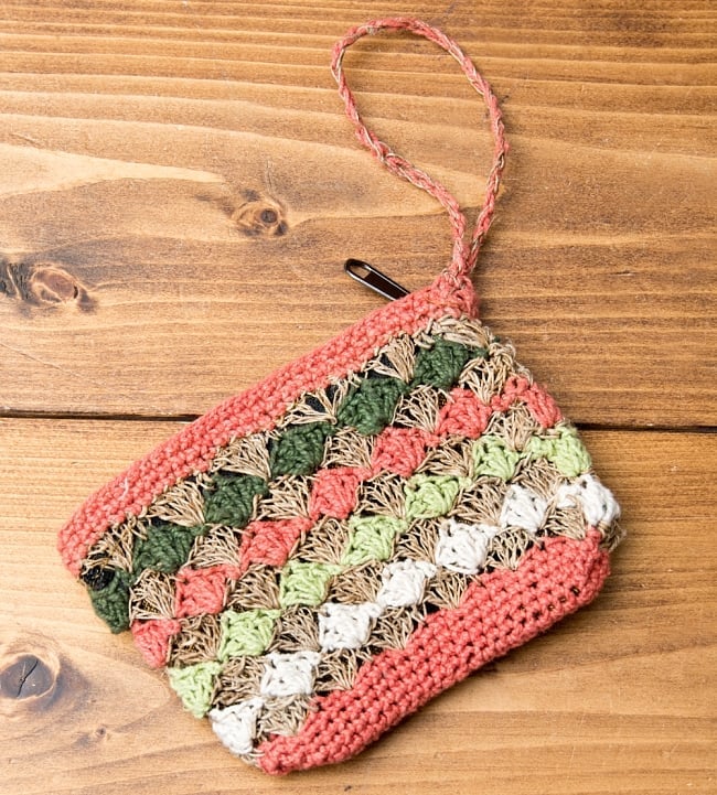 ヘンプとコットンのミニポーチの写真