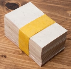 【5 x 50枚セット】ロクタ紙　手漉き　無地 ブランク名刺　50枚セット - サブ2