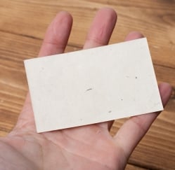【5 x 50枚セット】ロクタ紙　手漉き　無地 ブランク名刺　50枚セット - サブ5