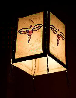 ロクタ紙ブッダアイ柄ランプシェード（4面タイプ） - サブ4