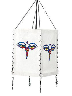 ロクタ紙ブッダアイ柄ランプシェード（4面タイプ） - サブ5