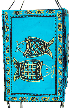 ロクタ紙ランプシェード（4面タイプ）-フィッシュ - サブ4