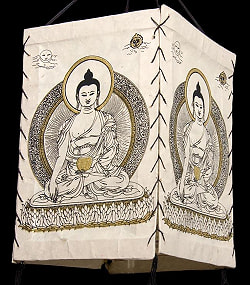 ロクタ紙ランプシェード【ブッダ】（4面タイプ） - サブ3