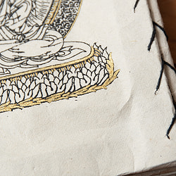 ロクタ紙ランプシェード【ブッダ】（4面タイプ） - サブ5