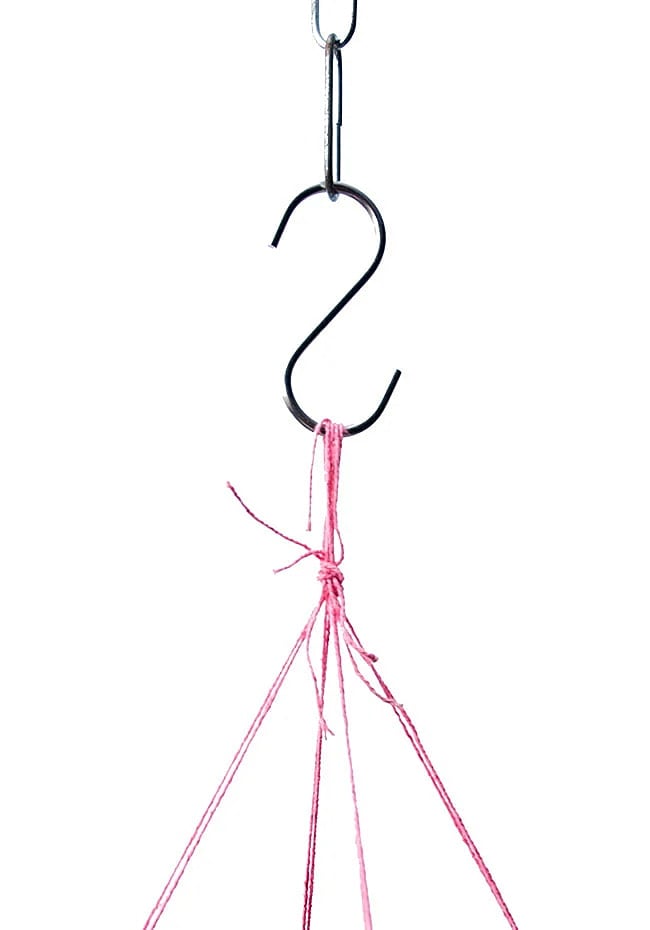 ロクタ紙 -四面ランプシェード 5 - フックなどで簡単にぶら下げられます。