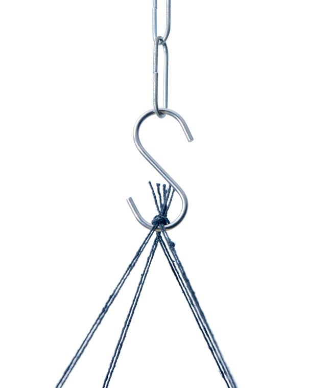 ロクタ紙 -四面ランプシェード 5 - フックを付ければ取り付け簡単です。