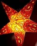 〔インドクオリティ〕星型ランプシェード - ミカンの商品写真