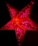 〔インドクオリティ〕星型ランプシェード - 赤×黄×ピンク×紫の商品写真