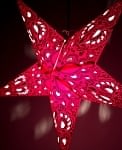 〔インドクオリティ〕星型ランプシェード - ピンクの商品写真