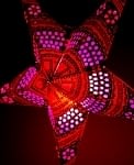 〔インドクオリティ〕星型ランプシェード - ピンクの商品写真