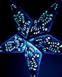 〔インドクオリティ〕星型ランプシェード - 青の商品写真