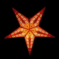 星型ランプシェード〔インドクオリティ〕 - イエローの商品写真