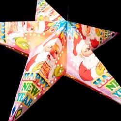 星型ランプシェード〔インドクオリティ〕 - メリクリあけおめサンタ - サブ2