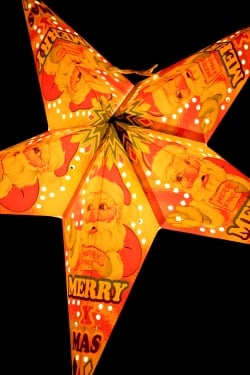 星型ランプシェード〔インドクオリティ〕 - メリクリあけおめサンタ - サブ5