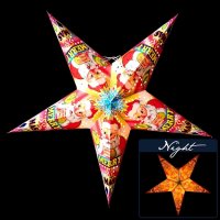 星型ランプシェード〔インドクオリティ〕 - メリクリあけおめサンタ