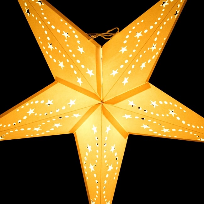 星型ランプシェード〔インドクオリティ〕 - スターホワイト 4 - 拡大写真です