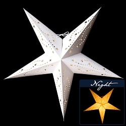 星型ランプシェード〔インドクオリティ〕 - スターホワイトの商品写真