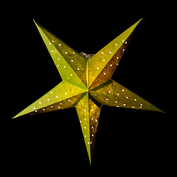 星型ランプシェード〔インドクオリティ〕 - 黄緑 - サブ3
