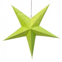 星型ランプシェード〔インドクオリティ〕 - 黄緑
