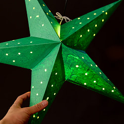 星型ランプシェード〔インドクオリティ〕 - グリーン - サブ5