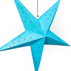星型ランプシェード〔インドクオリティ〕 - ブルー - サブ2