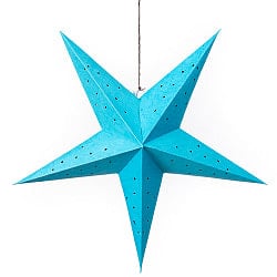 星型ランプシェード〔インドクオリティ〕 - ブルーの商品写真