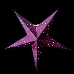 星型ランプシェード〔インドクオリティ〕 - パープル - サブ3