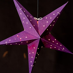 星型ランプシェード〔インドクオリティ〕 - パープル - サブ4
