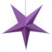 星型ランプシェード〔インドクオリティ〕 - パープル
