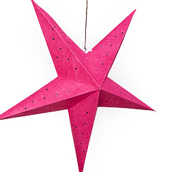 星型ランプシェード〔インドクオリティ〕 - ピンク - サブ2