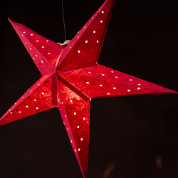 星型ランプシェード〔インドクオリティ〕 - ピンク - サブ4