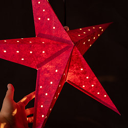 星型ランプシェード〔インドクオリティ〕 - ピンク - サブ5