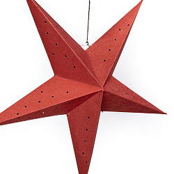 星型ランプシェード〔インドクオリティ〕 - 赤茶 - サブ2