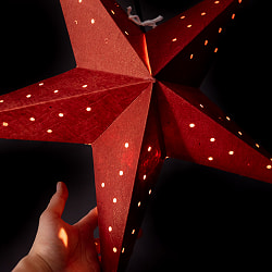 星型ランプシェード〔インドクオリティ〕 - 赤茶 - サブ5