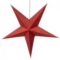 星型ランプシェード〔インドクオリティ〕 - 赤茶