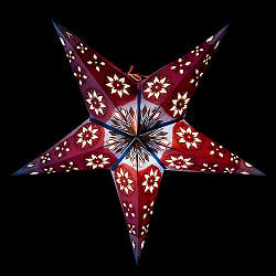 星型ランプシェード〔インドクオリティ〕 - ブルーの商品写真