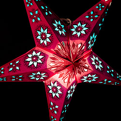 星型ランプシェード〔インドクオリティ〕 - ピンク - サブ2