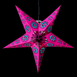 星型ランプシェード〔インドクオリティ〕 - ピンク - サブ4